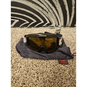 Vintage Carrera Snowboarding Ski Goggles S-Cup P Supergold Lens Black w/Bag